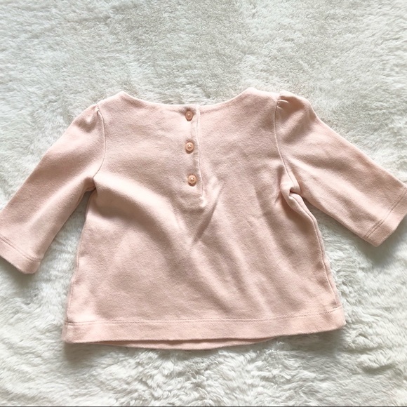 JANIE AND JACK PINK SHIRT w/ BOW & TWEED LINED SKIRT - Picture 2 of 12